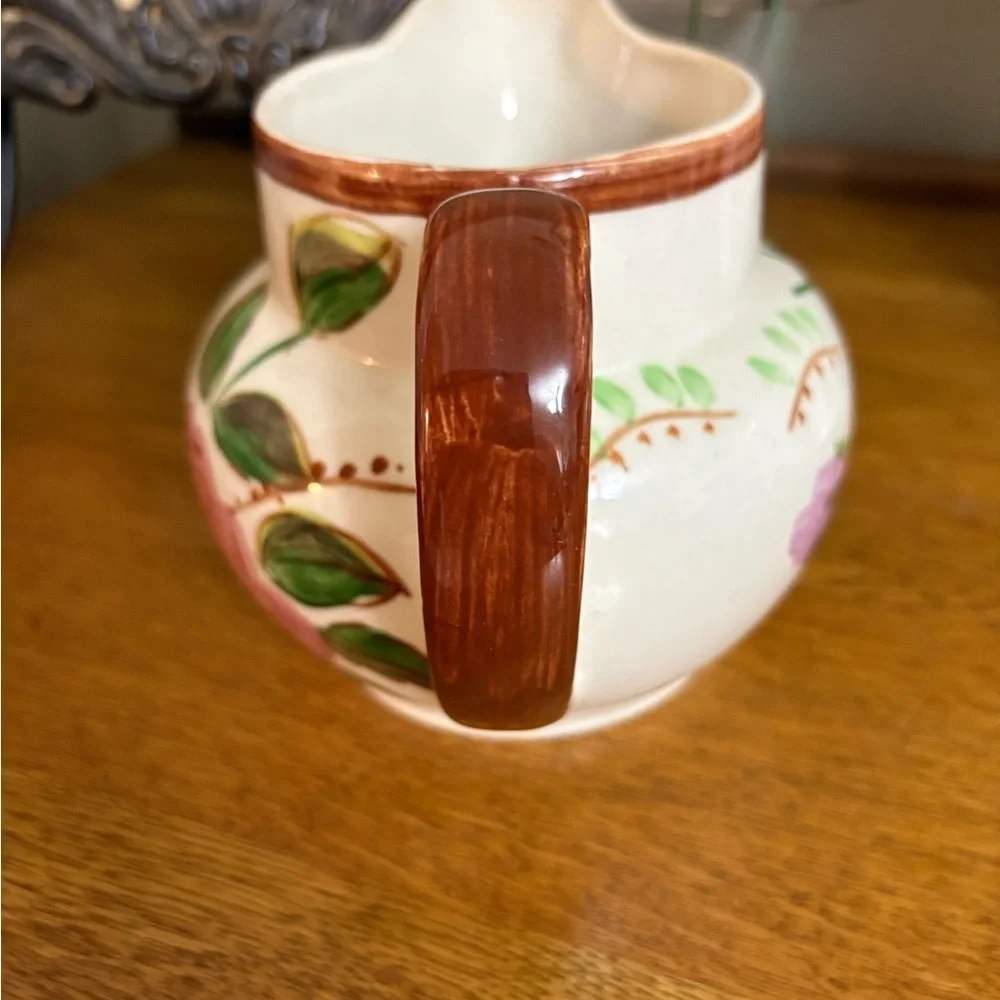 Vintage Floral Southern Blue Ridge Pottery Pitcher